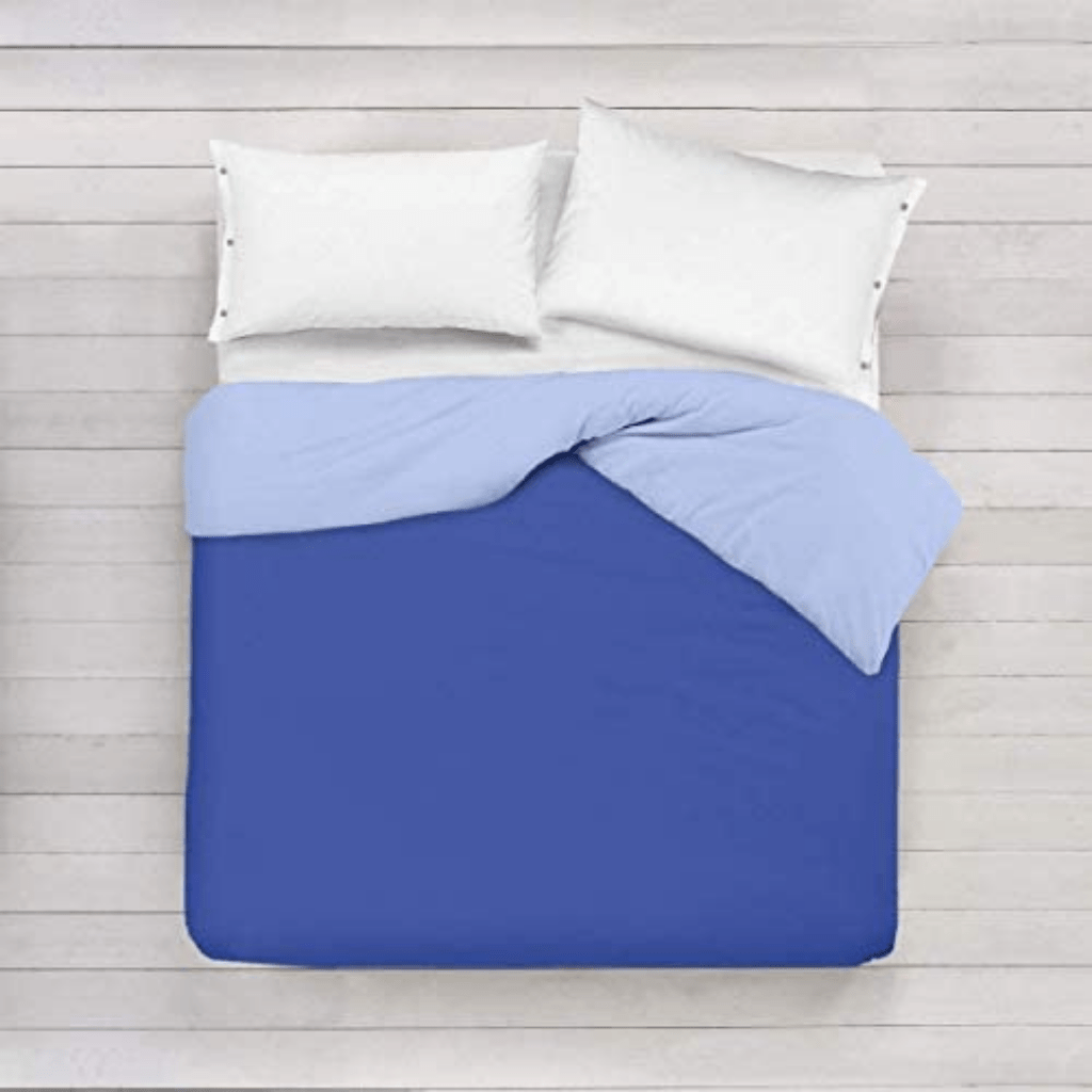 Funda Nórdica reversible azul 2 Funda Nórdica reversible azul, compuesta por funda nórdica, confeccionado en poliéster 50% y 50% algodón , súper suave.