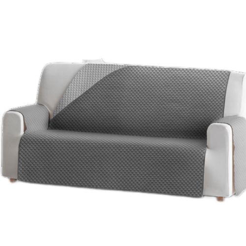 Funda Cubre Sofá Gris reversible 1 Funda Cubre Sofá Gris reversible confeccionado con un tejido liso y ligeramente acolchado termosellado de espesor 150gr/m2
