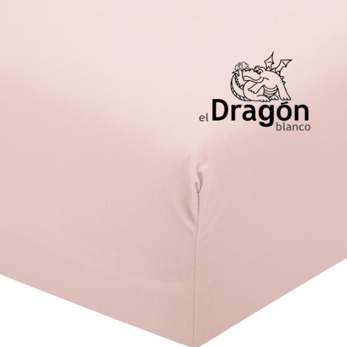 Sábana bajera algodón Dragón Blanco Rosa 1 Sábana bajera algodón Dragón Blanco Rosa
