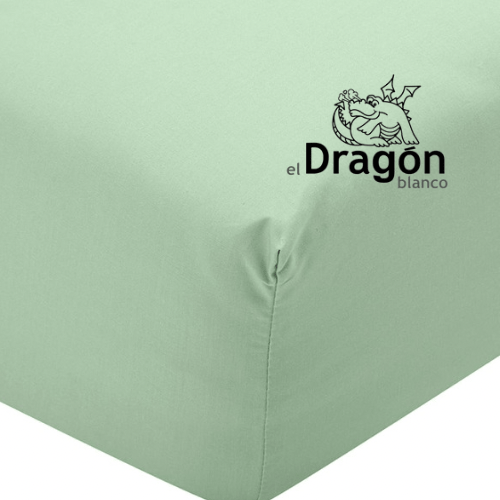 Sábana bajera algodón Dragón-Blanco Verde 1 Sábana bajera algodón Dragón-Blanco Verde, con cuatro puntos de ajustes, para altura colchón +/- 28 cm. Fabricada en tela 50% algodón 50% poliéster.