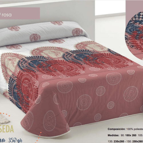Edredón comforter Malmo Rosa 1 Edredón comforter Malmo Rosa de MAPUCA, de invierno de gran calidad de microfibra tacto seda y con gramaje de 350gr/m2.