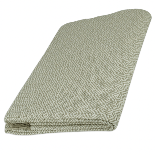 Colcha Foulard Multiusos Shanghái 3 Foulard Multiusos Shanghái Beige algodón con terminación de flecos, un multiusos que podrás poner tanto en el sofá como en la cama y utilizarlo de colcha.