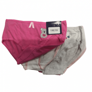 Pack de 3 braguitas algodón Tress Koala. Estas bragas de la marca Tress las encontrarás en diferentes estampados y colores a un precio irresistible.
