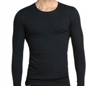 Camiseta Interior Térmica Negra Hombre de Manga Larga