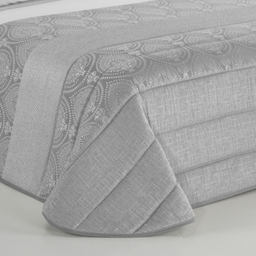 Edredón confort jacquard Cerdeña Gris de Mapuca 2 Edredón confort jacquard Cerdeña Gris de Mapuca - Imagen 2