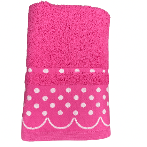 Toalla Algodón Topos Fucsia 500Gr 4 Toalla Algodón Topos Fucsia 500Gr - Imagen 4