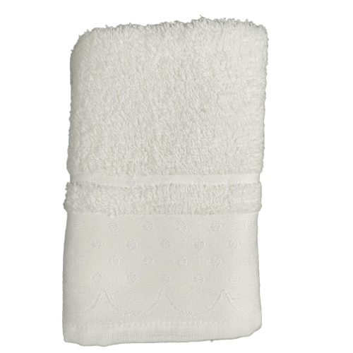 Toalla Algodón Topos Blanca 500Gr 6 Toalla Algodón Topos Blanca 500Gr - Imagen 6