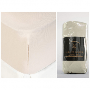 Sábana Bajera de microfibra beige