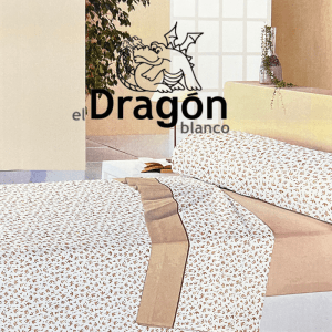 Sábanas Franela Dragón-Blanco Polo beige