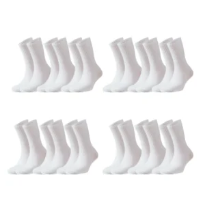 12 pares de calcetines Sport semi alto blanco
