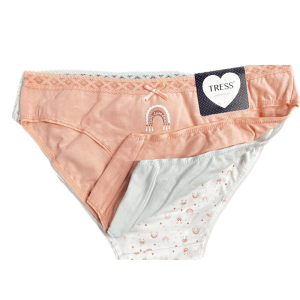 Pack de 3 bragas algodón Tress Orange