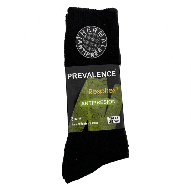 Calcetines térmicos negros de trabajo 2 Los calcetines térmicos negros de trabajo son cómodos y calentitos para el trabajo con puño anti-presión para evita que se enrollen.