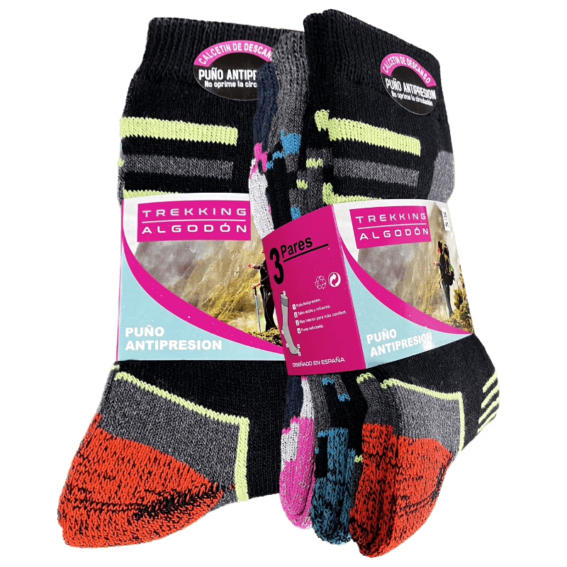 Calcetines térmicos de trekking mujer 2 Calcetines térmicos de trekking mujer, técnico de alta transpirabilidad, le mantiene confortable y seco en todo el momento con interior de rizo.