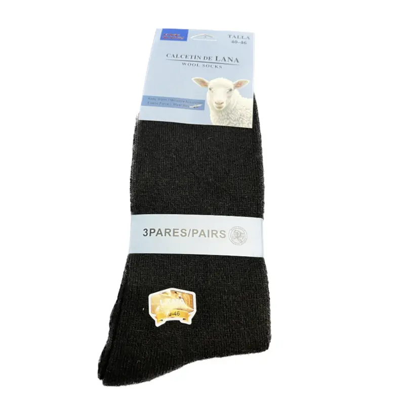 Calcetines de Lana para hombre negros 2 Calcetines de Lana para hombre negros - Imagen 2