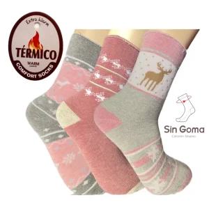 Los Calcetines térmicos sin goma de chica son la opción perfecta para las mujeres que buscan comodidad y calor en los días fríos.