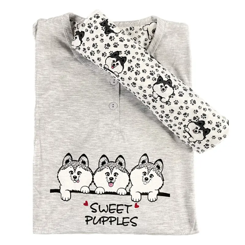 Pijama de entretiempo Husky gris 1 Pijama de entretiempo Husky gris