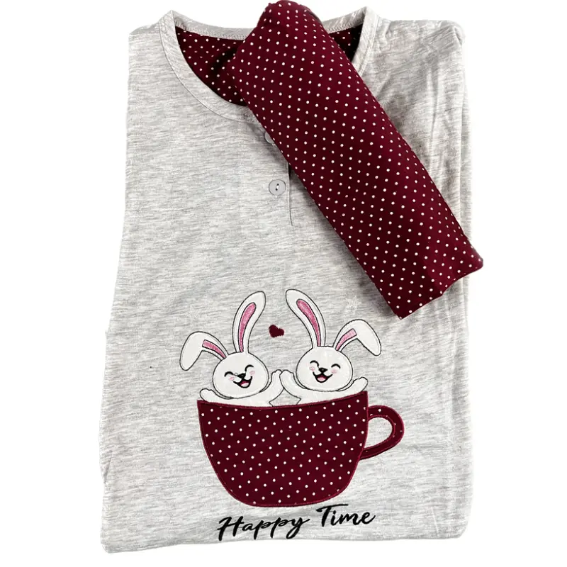 Pijama de entretiempo Conejito gris 1 Pijama de entretiempo Conejito gris