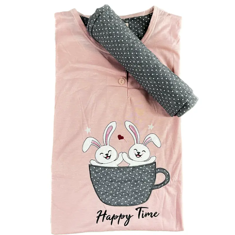 Pijama de entretiempo Conejito rosa 1 Pijama de entretiempo Conejito rosa