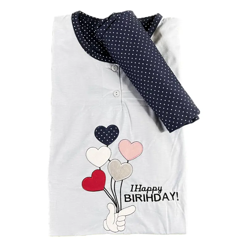 Pijama de entretiempo Globos azul 1 Pijama de entretiempo Globos azul
