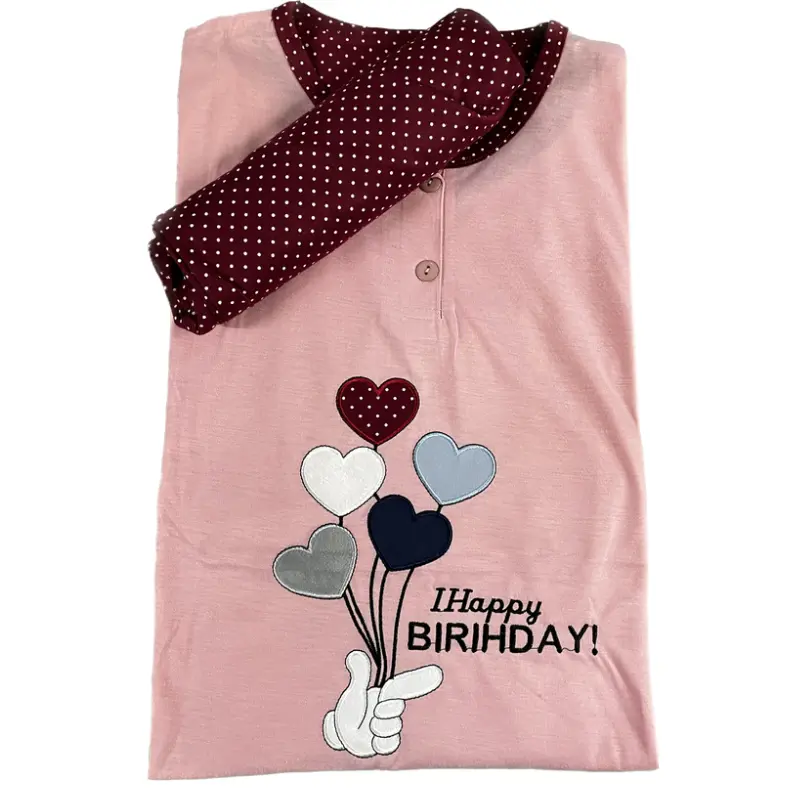 Pijama de entretiempo Globos rosa 1 Pijama de entretiempo Globos rosa