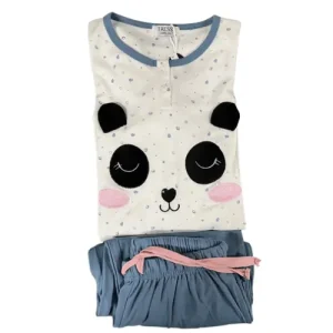 Pijama de entretiempo Panda azul