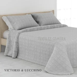 Edredón sherpa MICHELLE gris Victorio & Lucchino
