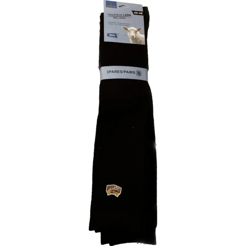 Calcetines de lana largos para hombre negros 2 Calcetines de lana largos para hombre negros: ¡los más cálidos y cómodos!