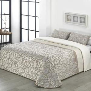 Edredón confort jacquard Arahal beige de Mapuca