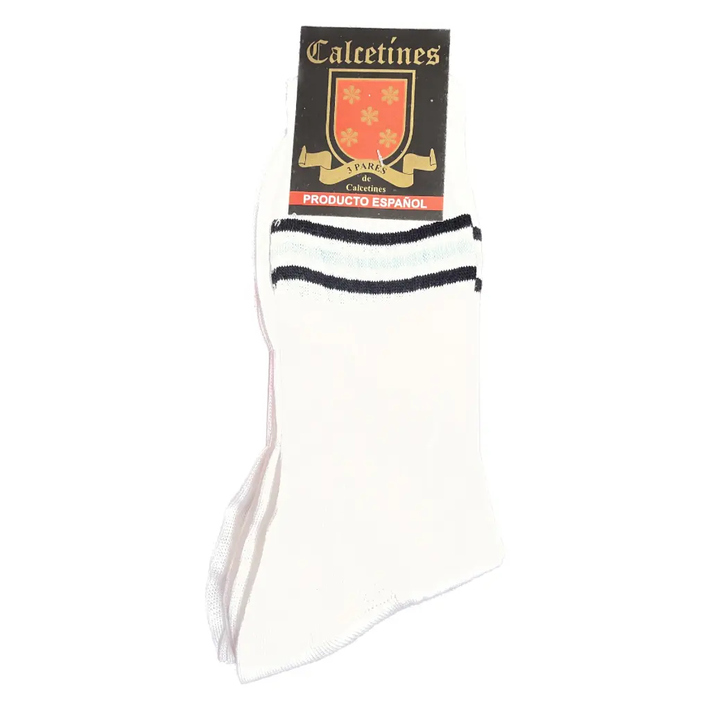 Calcetines deportivos blancos de hilo 5 Calcetines deportivos blancos de hilo