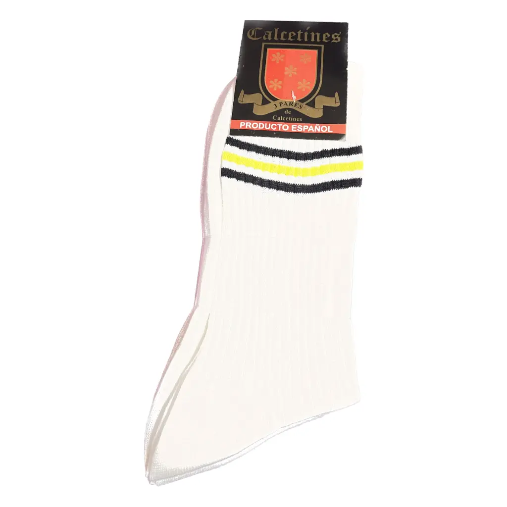 Calcetines deportivos blancos de hilo 3 Calcetines deportivos blancos de hilo - Imagen 3