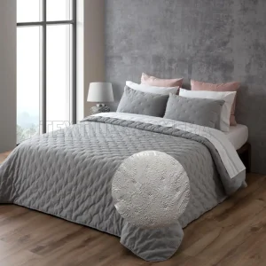 Colcha Capri gris con Tejido StoneWash