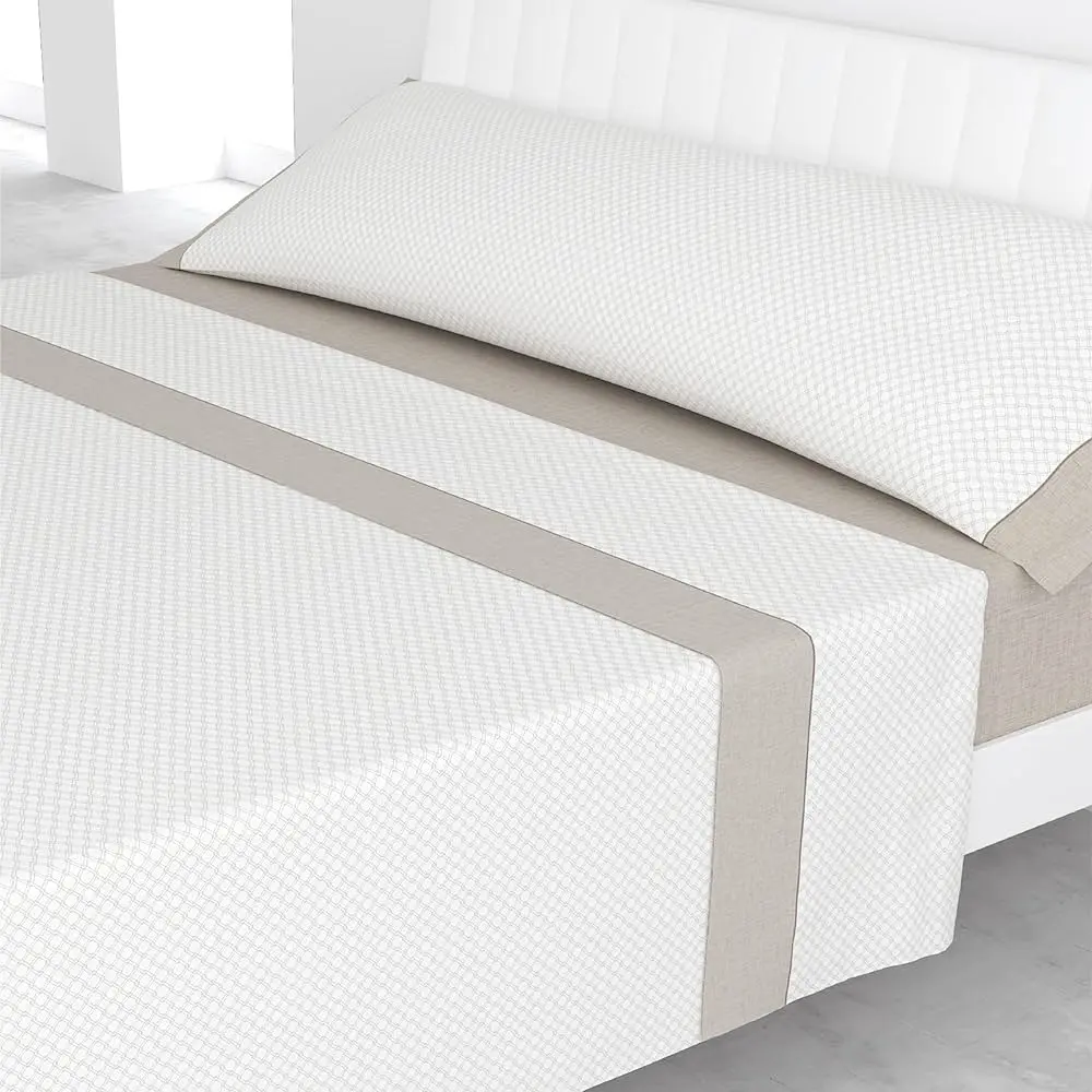 Sábanas algodón Ravello beige 1 Sábanas algodón Ravello beige