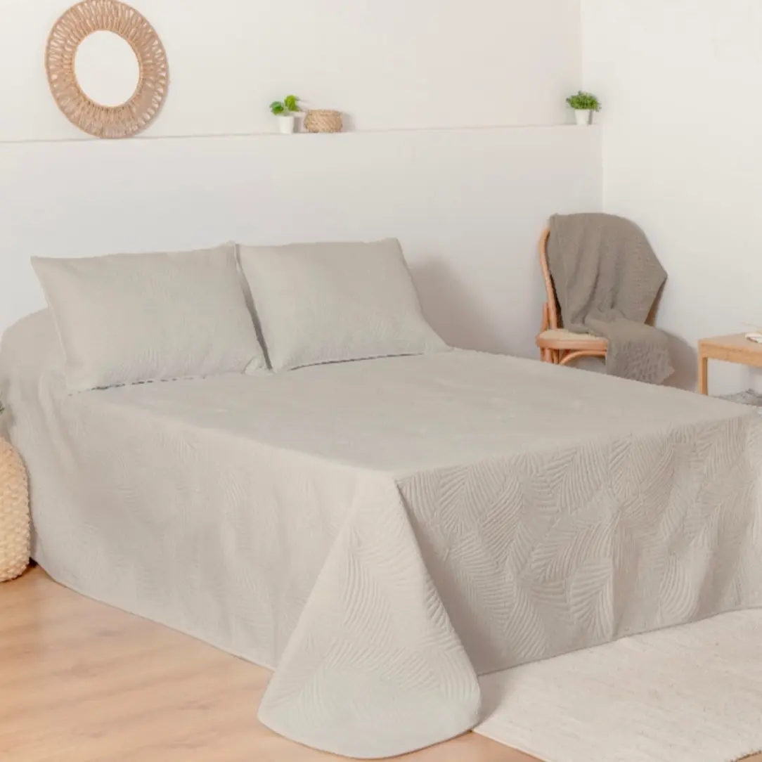 Colcha Bouti Botanic Beige 1 Colcha Bouti Botanic Beige
