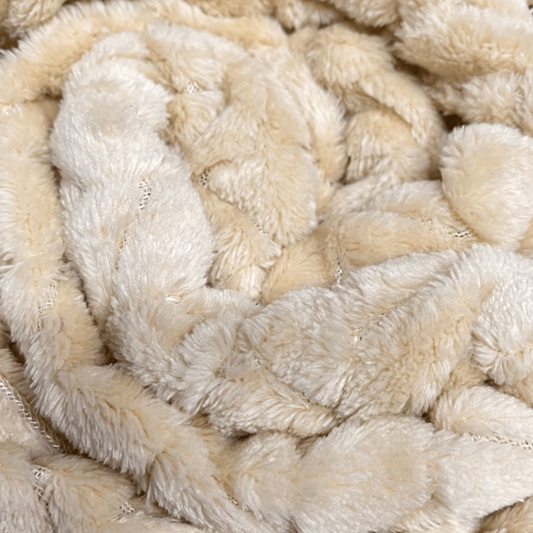 Manta Plaid Jacquard beige 2 Manta Plaid Jacquard beige - Imagen 2