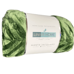 Manta Plaid Jacquard verde