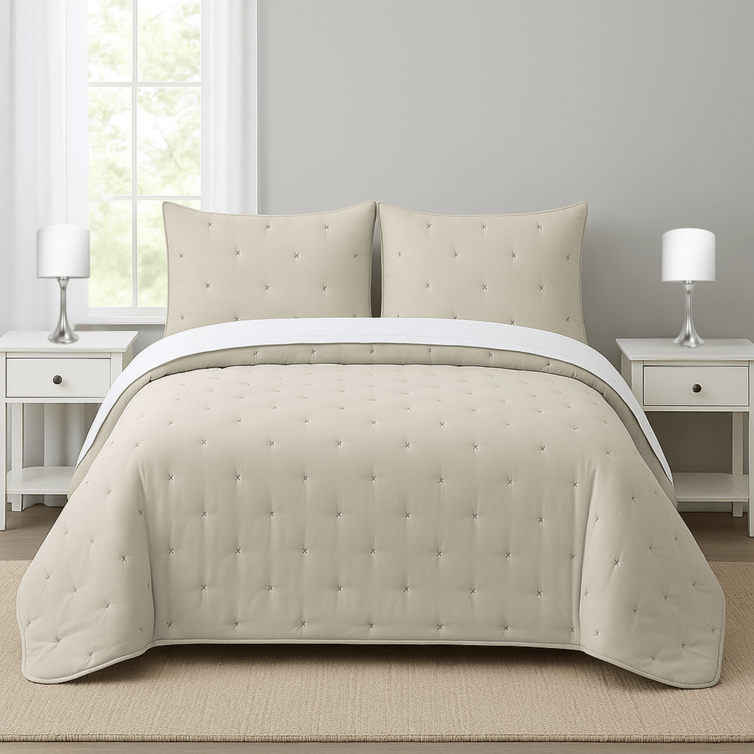 Edredón comforter Zuri beige 1 Edredón comforter Zuri beige