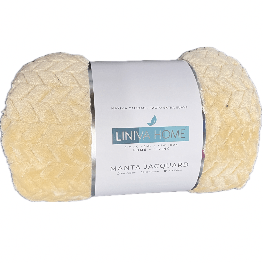 Manta Plaid Jacquard beige 1 Manta Plaid Jacquard beige