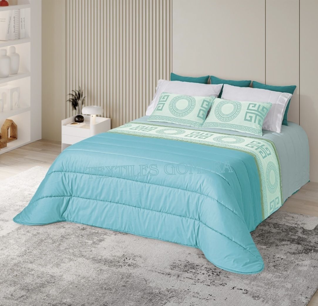 Edredón comforter jacquard Verso aqua 1 Edredón comforter jacquard Verso aqua