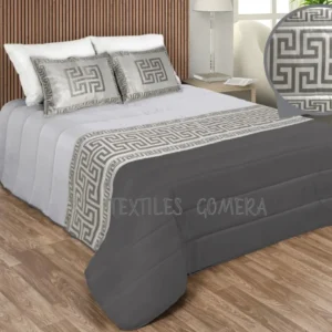 Edredón decorativo Grecia Gris