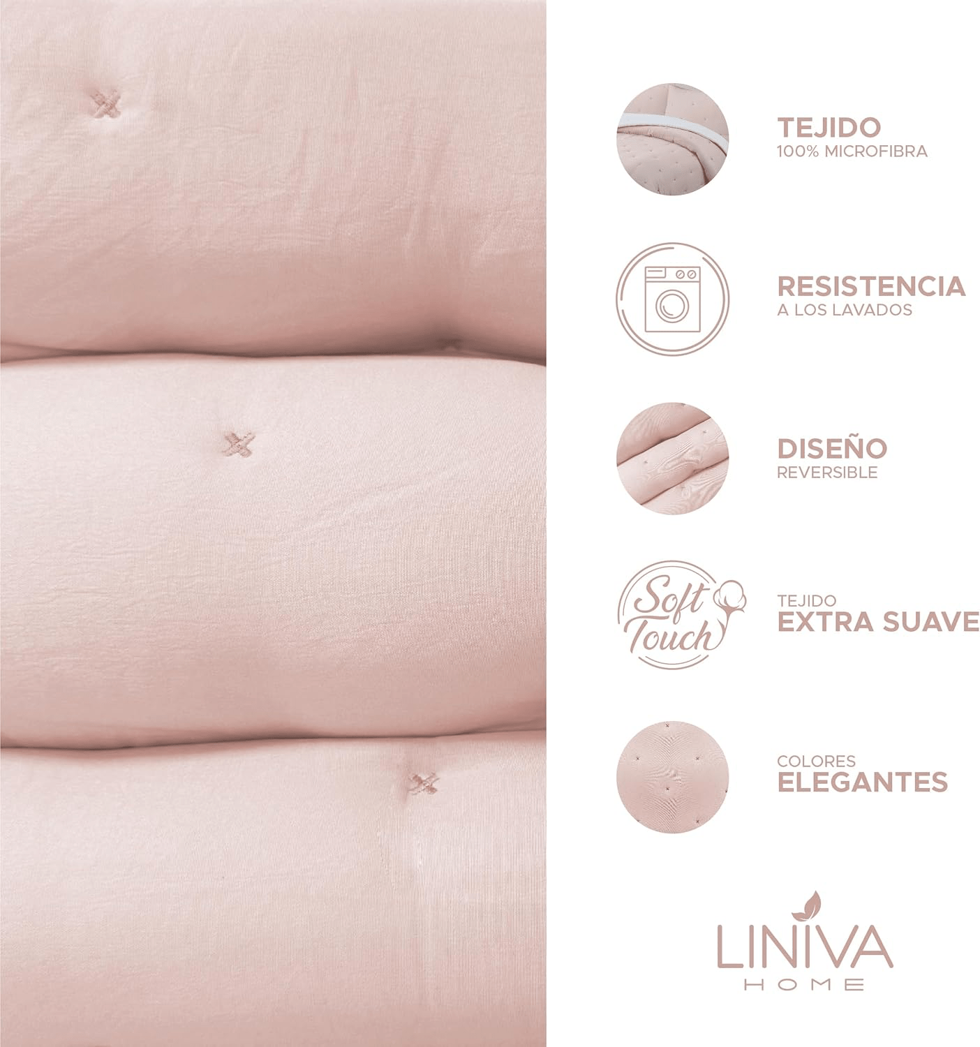 Edredón comforter Zuri Nude 2 Edredón comforter Zuri Nude - Imagen 2