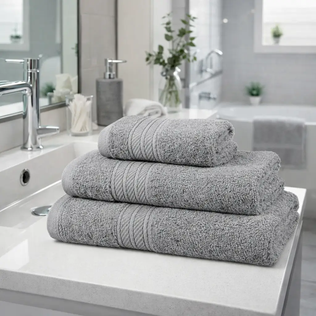 Toallas de baño premium gris 1 Toallas de baño premium gris