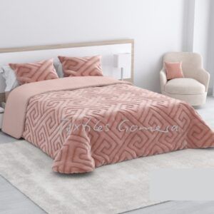 Edredón Velvet Sherpa Donatella coral