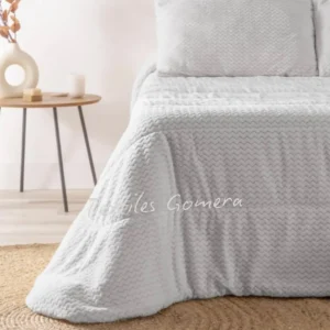Edredón Jacquard sherpa Ania gris