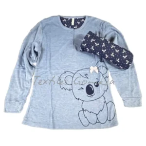 Pijama Afelpado Koala azul