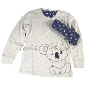 Pijama Afelpado Koala gris