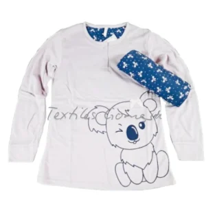 Pijama Afelpado Koala malva