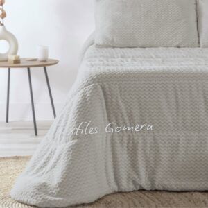 Edredón Jacquard sherpa Ania crudo