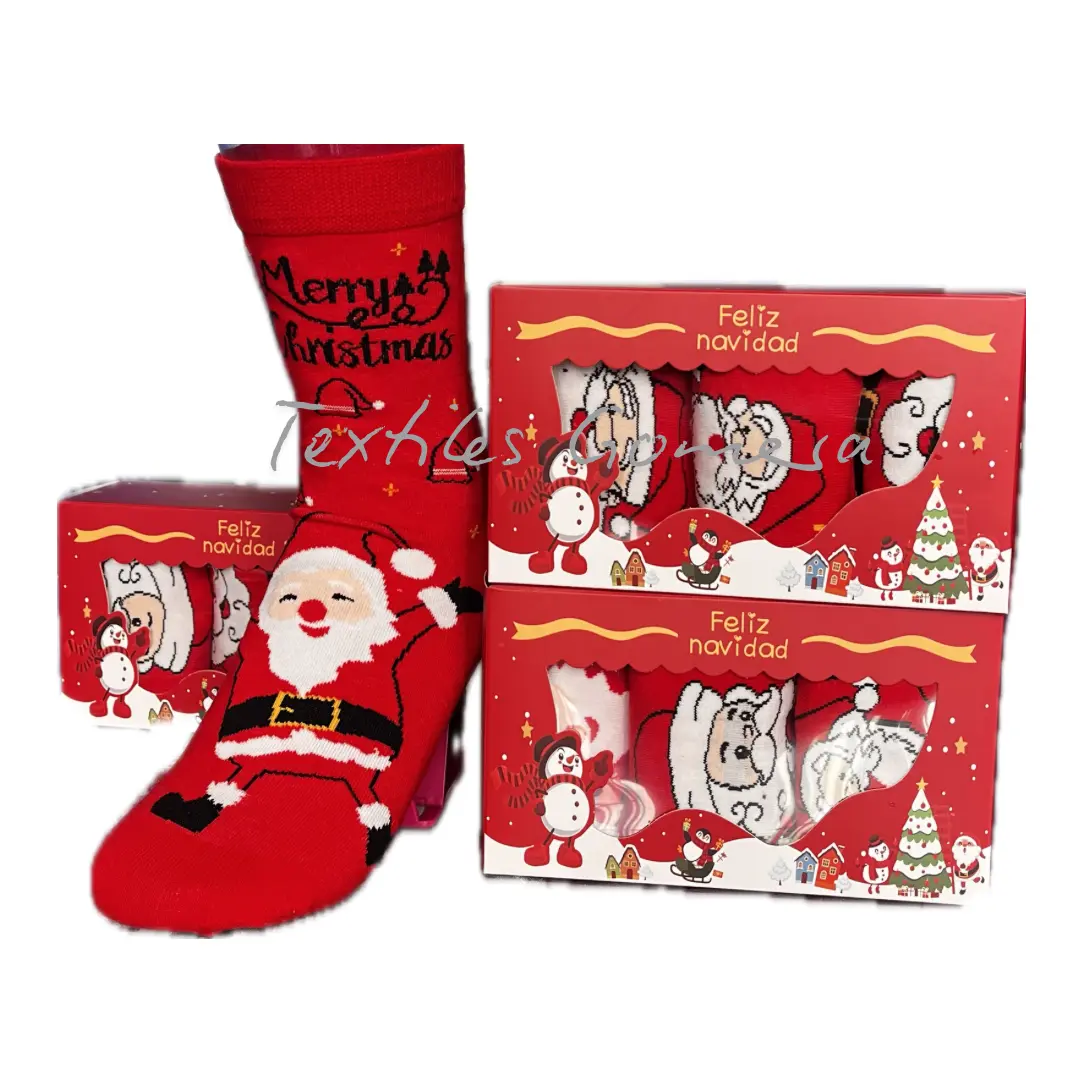 Calcetines de Navidad de Papá Noel 1 calcetines de Navidad de Papá Noel