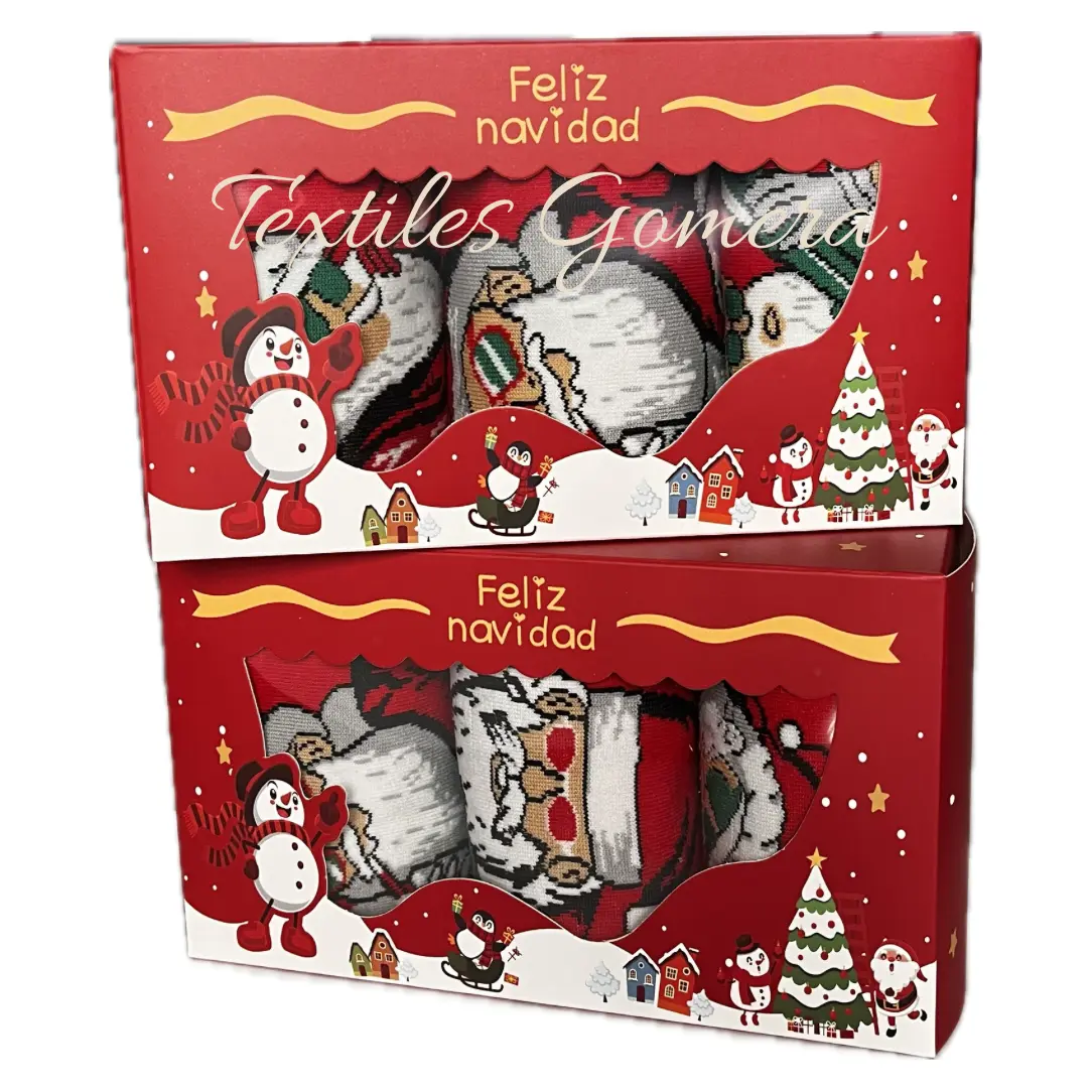 Calcetines de Navidad de Papá Noel 2 calcetines de Navidad de Papá Noel