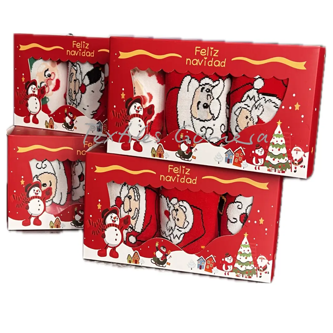 Calcetines de Navidad de Papá Noel 5 calcetines de Navidad de Papá Noel